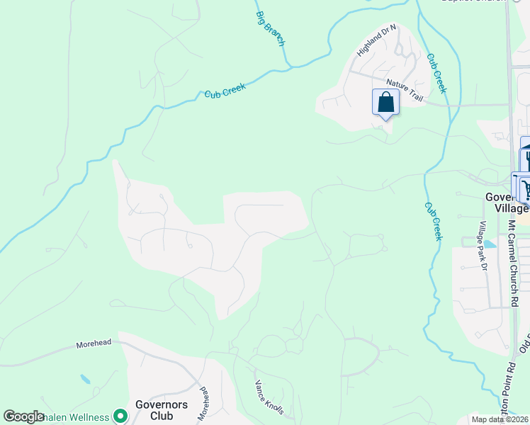 map of restaurants, bars, coffee shops, grocery stores, and more near 53520 Bickett Drive in Chapel Hill