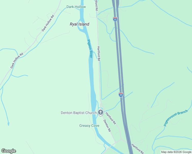 map of restaurants, bars, coffee shops, grocery stores, and more near 2261 Hartford Road in Cosby