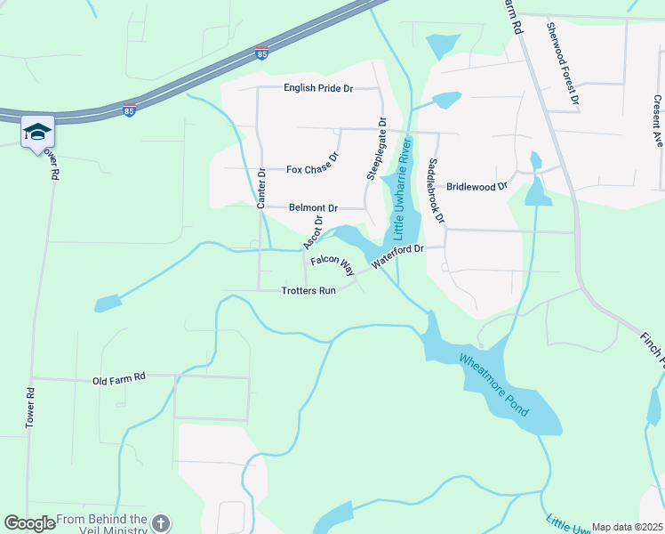map of restaurants, bars, coffee shops, grocery stores, and more near 7161 Falcon Way in Trinity