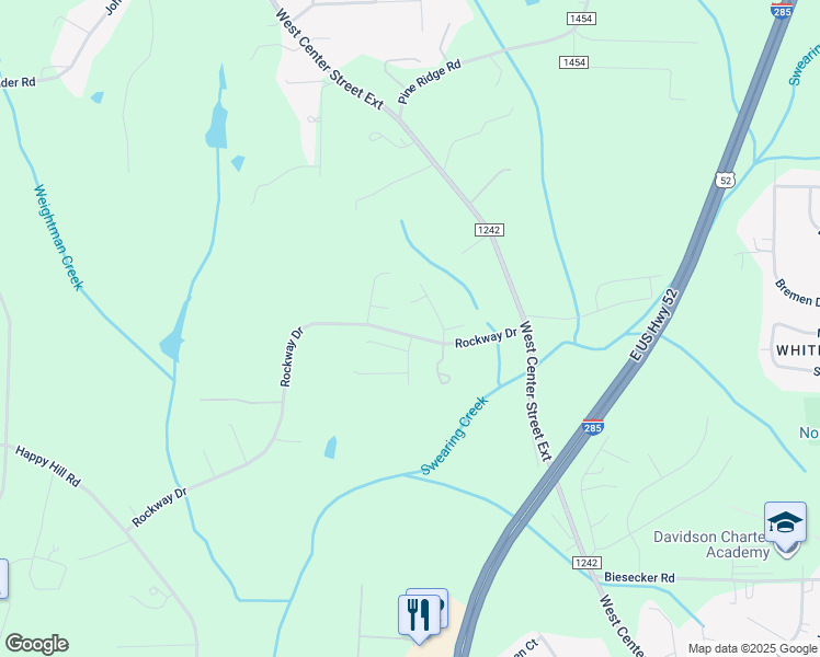 map of restaurants, bars, coffee shops, grocery stores, and more near 1021 Rockway Drive in Lexington