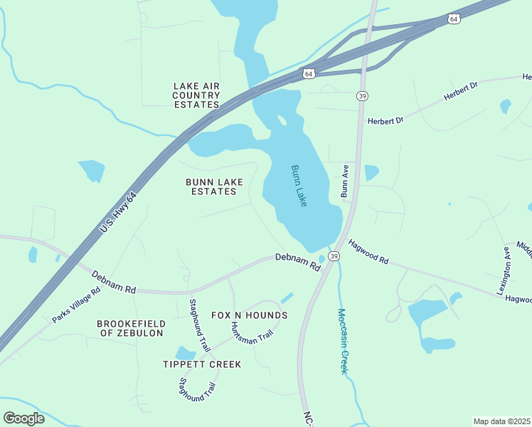 map of restaurants, bars, coffee shops, grocery stores, and more near 2532 Holiday Avenue in Zebulon