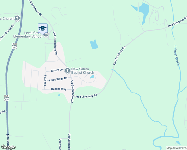 map of restaurants, bars, coffee shops, grocery stores, and more near 721 Mallard Drive in Randleman