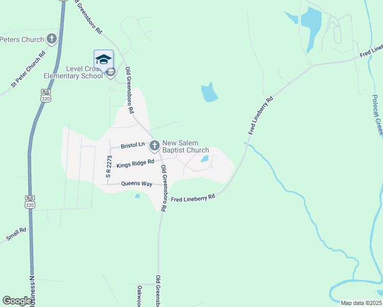 map of restaurants, bars, coffee shops, grocery stores, and more near 4925 Mandarin Court in Randleman