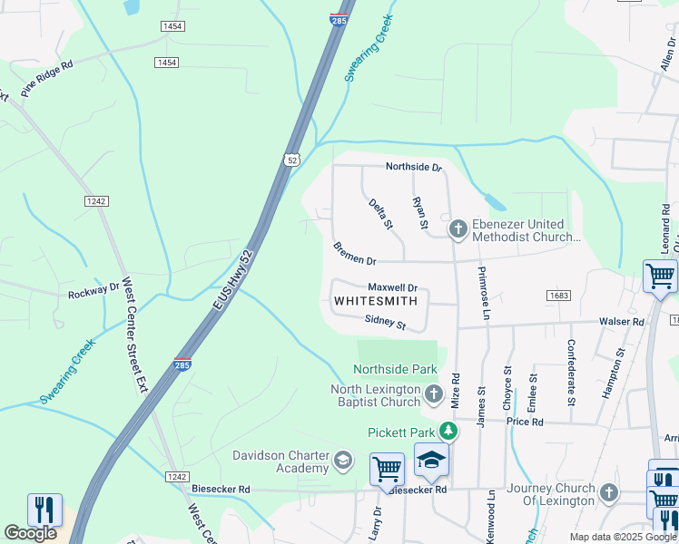 map of restaurants, bars, coffee shops, grocery stores, and more near 228 Maxwell Drive in Lexington