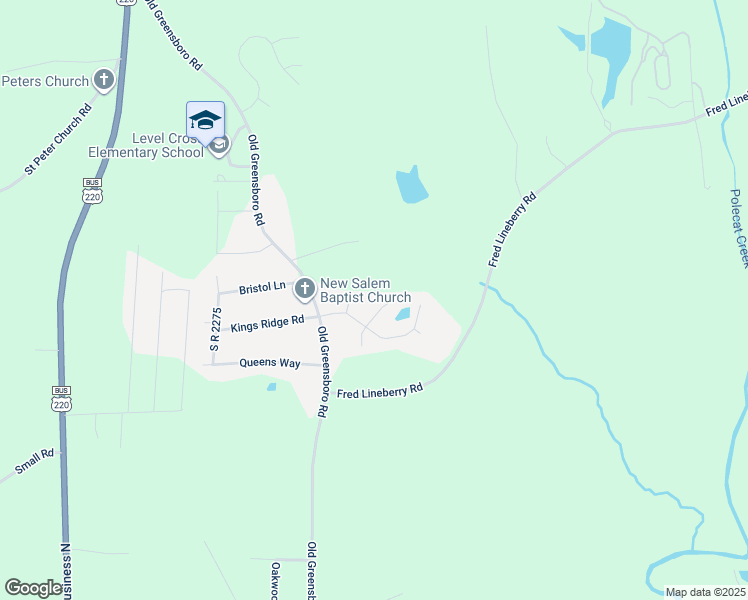 map of restaurants, bars, coffee shops, grocery stores, and more near 4925 Mandarin Court in Randleman