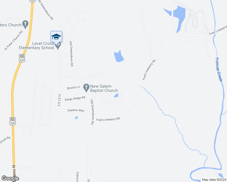 map of restaurants, bars, coffee shops, grocery stores, and more near 4946 Mandarin Court in Randleman
