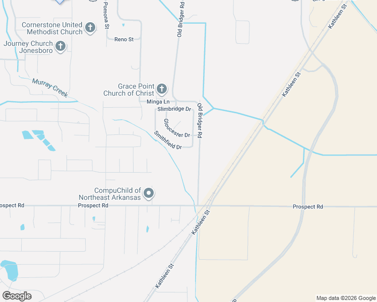 map of restaurants, bars, coffee shops, grocery stores, and more near 705 Smithfield Drive in Jonesboro