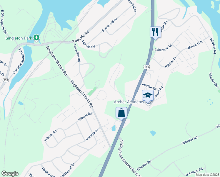 map of restaurants, bars, coffee shops, grocery stores, and more near 1245 Apple Creek Drive in Louisville