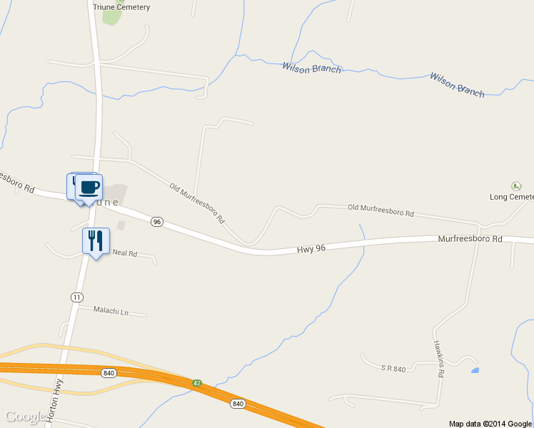 map of restaurants, bars, coffee shops, grocery stores, and more near 3080 Old Murfreesboro Road in College Grove