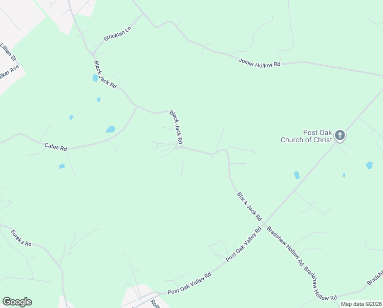 map of restaurants, bars, coffee shops, grocery stores, and more near 1316 Black Jack Road in Rockwood