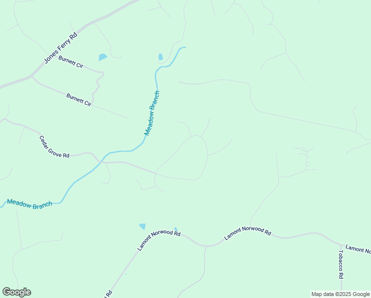 map of restaurants, bars, coffee shops, grocery stores, and more near 1597 Cedar Grove Road in Pittsboro