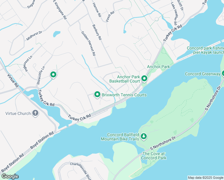 map of restaurants, bars, coffee shops, grocery stores, and more near 740 Bayshore Drive in Farragut