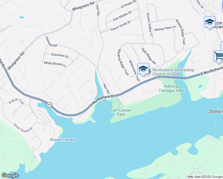 map of restaurants, bars, coffee shops, grocery stores, and more near 1821 Nantasket Road in Knoxville