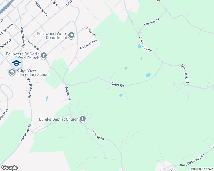 map of restaurants, bars, coffee shops, grocery stores, and more near 209 Cates Road in Rockwood