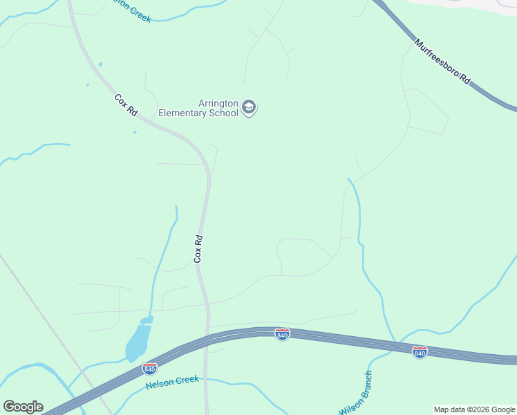 map of restaurants, bars, coffee shops, grocery stores, and more near 6286 Cox Road in Arrington