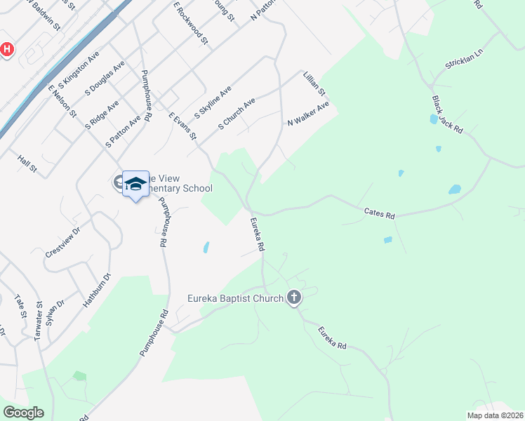 map of restaurants, bars, coffee shops, grocery stores, and more near 288 Cates Road in Rockwood