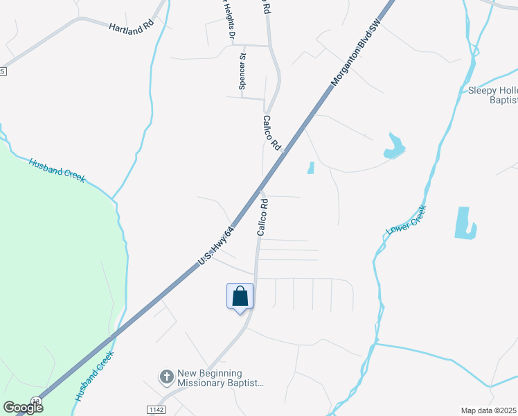 map of restaurants, bars, coffee shops, grocery stores, and more near 3197 Kincaid Place in Lenoir