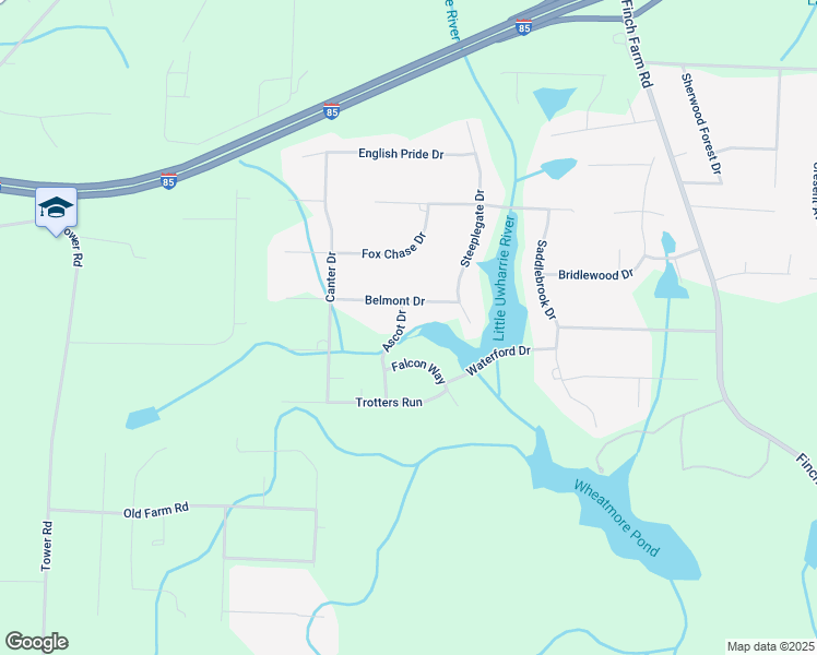 map of restaurants, bars, coffee shops, grocery stores, and more near 3564 Ascot Drive in Trinity