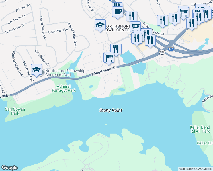 map of restaurants, bars, coffee shops, grocery stores, and more near 9906 Saint Germaine Drive in Knoxville