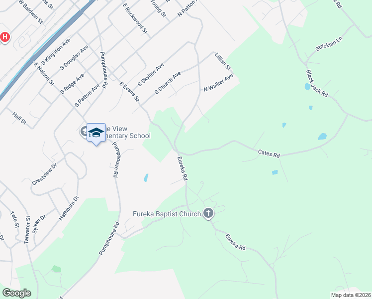 map of restaurants, bars, coffee shops, grocery stores, and more near 288 Cates Road in Rockwood