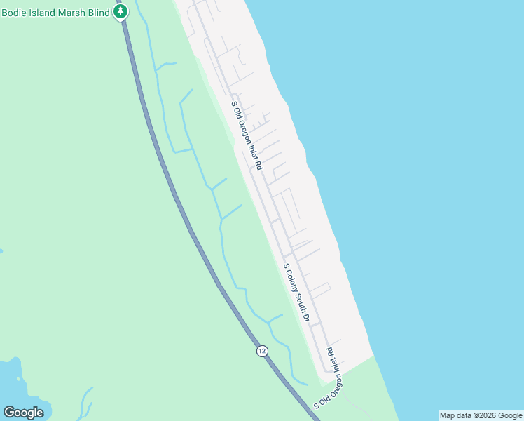 map of restaurants, bars, coffee shops, grocery stores, and more near 10200 S Colony South Dr in Nags Head