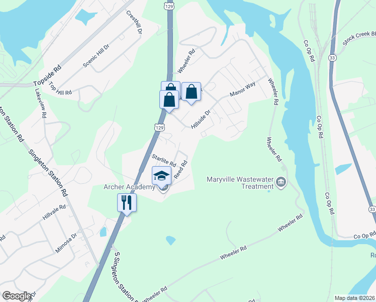 map of restaurants, bars, coffee shops, grocery stores, and more near 4320 Reed Road in Louisville