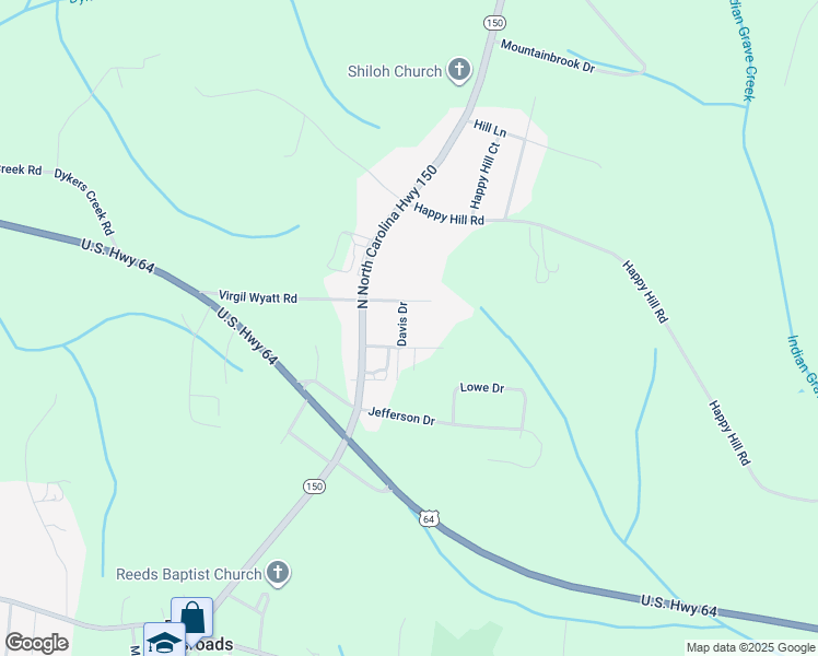 map of restaurants, bars, coffee shops, grocery stores, and more near 144 Davis Drive in Lexington