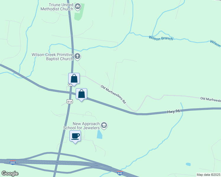 map of restaurants, bars, coffee shops, grocery stores, and more near 3048 Old Murfreesboro Road in College Grove