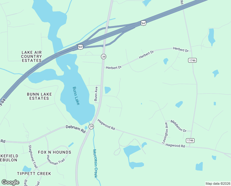 map of restaurants, bars, coffee shops, grocery stores, and more near 1034 Lakeside Farm Road in Zebulon