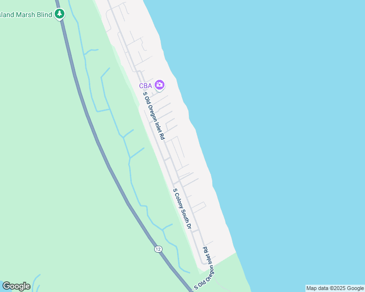 map of restaurants, bars, coffee shops, grocery stores, and more near 10221-10223 East Seagull Drive in Nags Head
