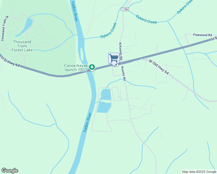 map of restaurants, bars, coffee shops, grocery stores, and more near 388 Koontz Road in Lexington
