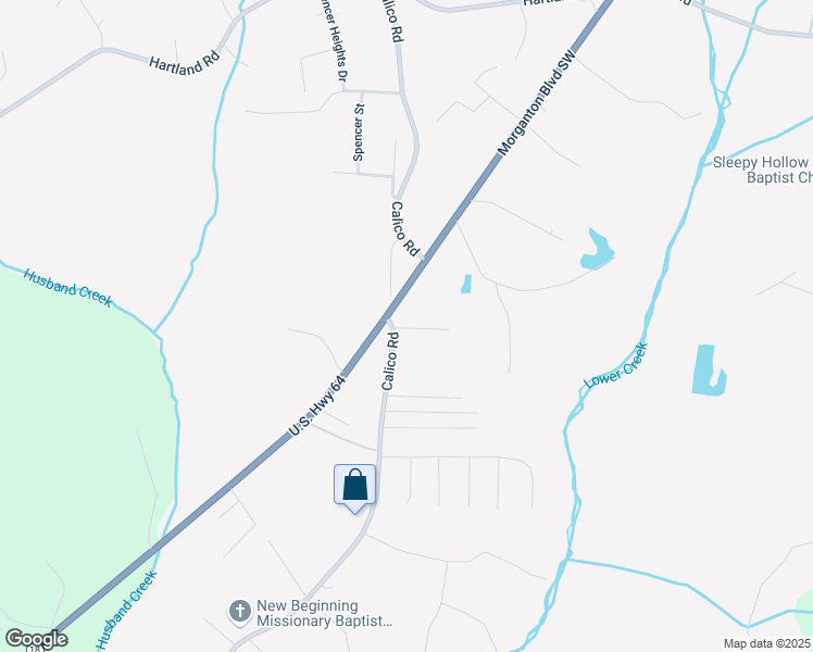map of restaurants, bars, coffee shops, grocery stores, and more near 3197 Kincaid Place in Lenoir