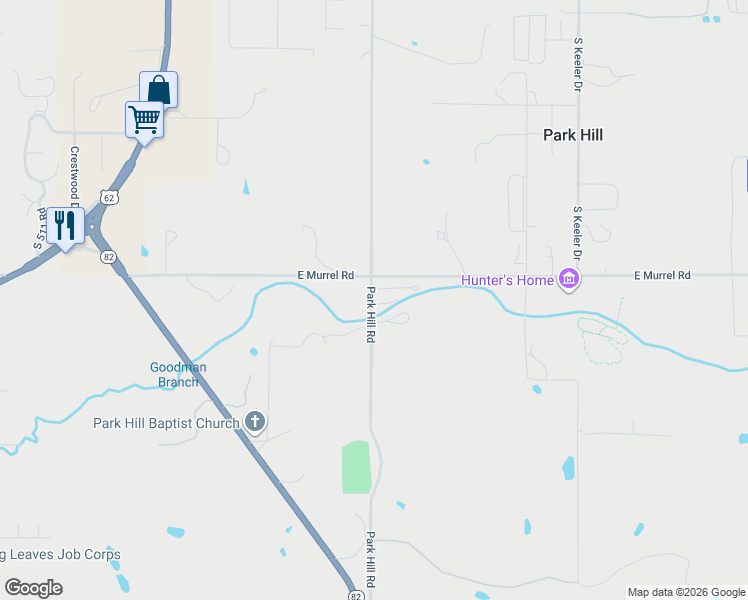 map of restaurants, bars, coffee shops, grocery stores, and more near 18843 East Murrel Road in Park Hill