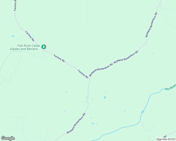 map of restaurants, bars, coffee shops, grocery stores, and more near 1912 Factory Road in Murfreesboro