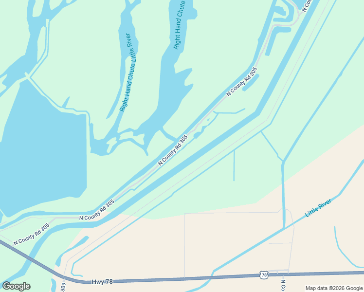 map of restaurants, bars, coffee shops, grocery stores, and more near 2834 North County Road 305 in Manila