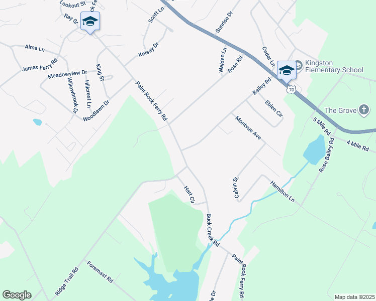 map of restaurants, bars, coffee shops, grocery stores, and more near 107 Bailey Road in Kingston