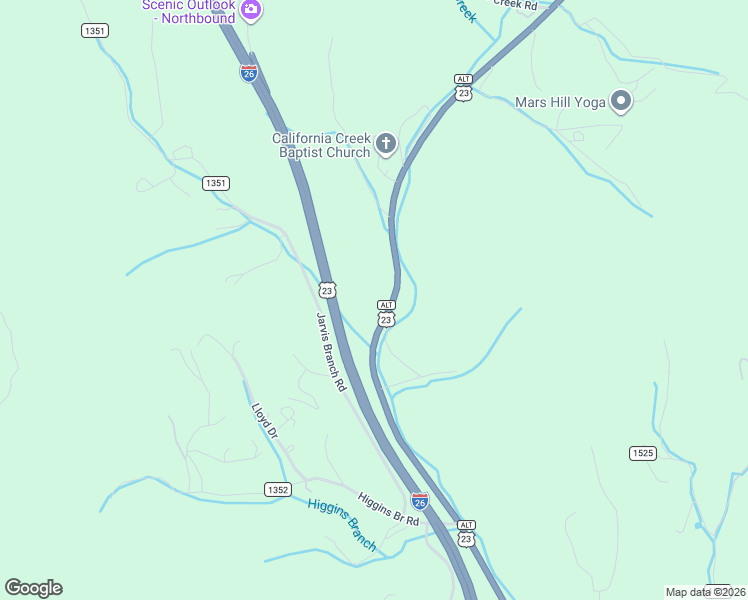 map of restaurants, bars, coffee shops, grocery stores, and more near 4739 U.S. 23 in Mars Hill