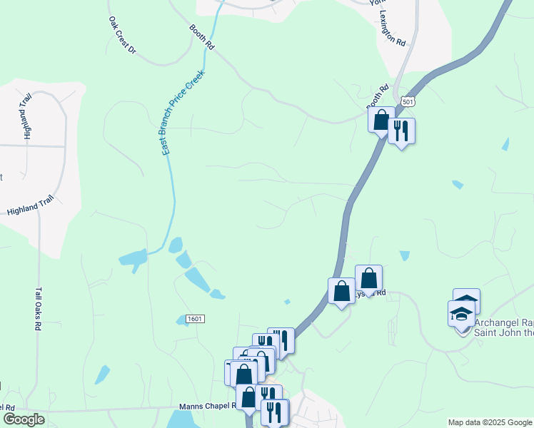 map of restaurants, bars, coffee shops, grocery stores, and more near 34 Bell Circle in Chapel Hill