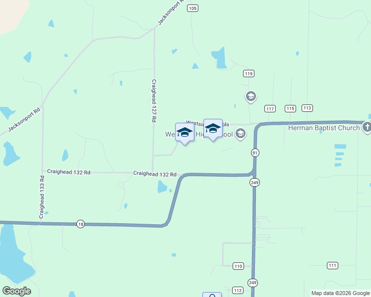 map of restaurants, bars, coffee shops, grocery stores, and more near 1834 Arkansas 91 in Jonesboro