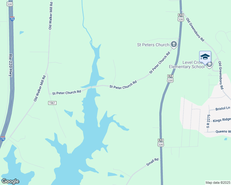 map of restaurants, bars, coffee shops, grocery stores, and more near 449 Saint Peter Church Road in Randleman