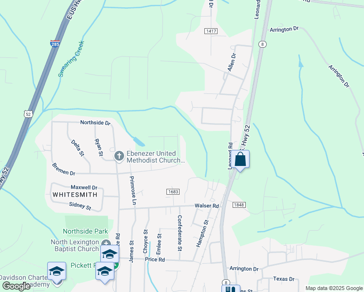 map of restaurants, bars, coffee shops, grocery stores, and more near 408 Bremen Garden Drive in Lexington