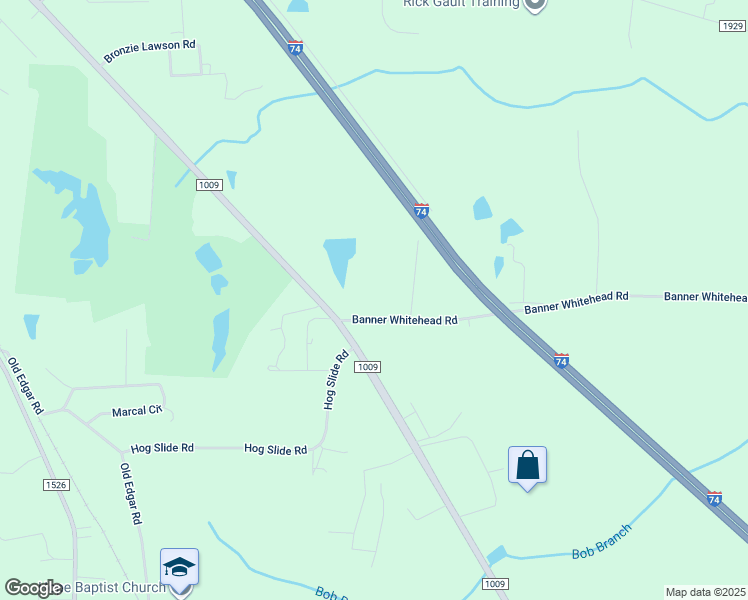 map of restaurants, bars, coffee shops, grocery stores, and more near 2834 Banner Whitehead Road in Sophia