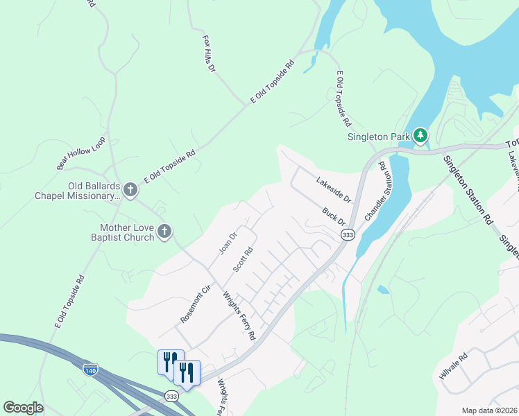 map of restaurants, bars, coffee shops, grocery stores, and more near 1610 Flora Drive in Louisville