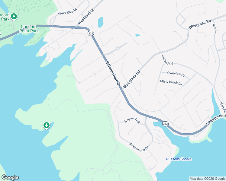 map of restaurants, bars, coffee shops, grocery stores, and more near 10608 Rivermist Lane in Knoxville