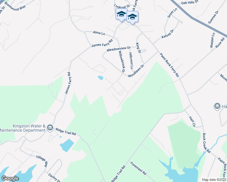 map of restaurants, bars, coffee shops, grocery stores, and more near 716 Forest Way in Kingston