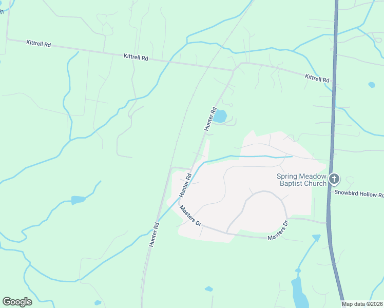 map of restaurants, bars, coffee shops, grocery stores, and more near 1396 Hunter Road in Franklin