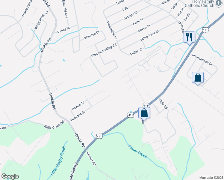 map of restaurants, bars, coffee shops, grocery stores, and more near 804 Houston Drive in Seymour