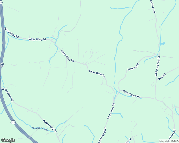 map of restaurants, bars, coffee shops, grocery stores, and more near White Wing Road in Lenoir City