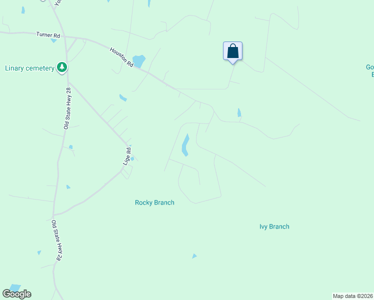 map of restaurants, bars, coffee shops, grocery stores, and more near 49 Houston Drive in Crossville