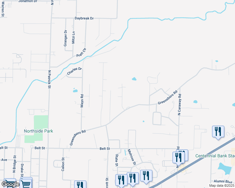 map of restaurants, bars, coffee shops, grocery stores, and more near 1702 Jenna Cove in Jonesboro